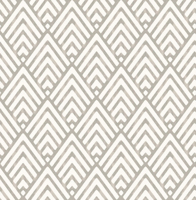 product image of Geo Diamond Arrow Wallpaper in Taupe/Ivory 536