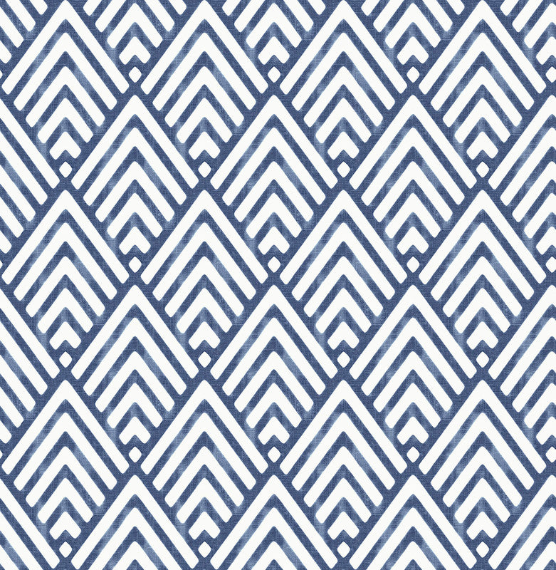 media image for Geo Diamond Arrow Wallpaper in Indigo/Ivory 278