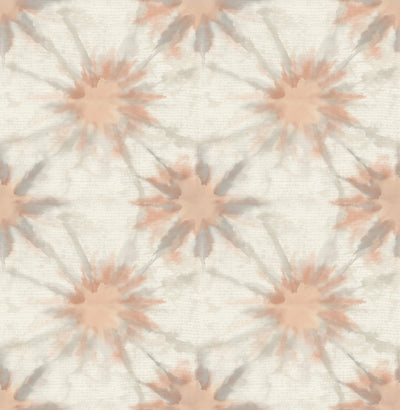 product image of Starburst Wallpaper in Apricot/Grey 531