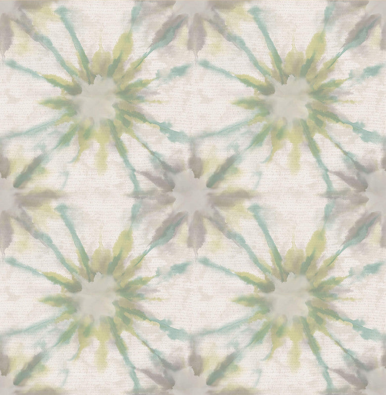 media image for Starburst Wallpaper in Teal/Green/Grey 269