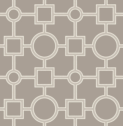 product image for Geo Circles & Squares Wallpaper in Soft Brown/Taupe 5