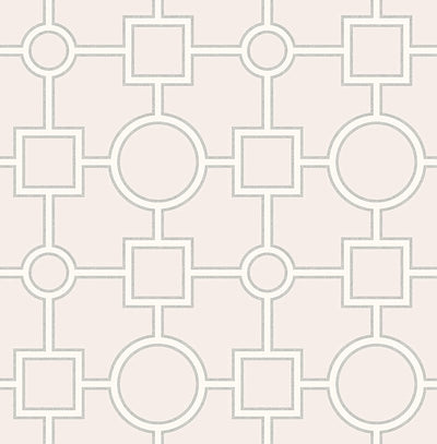 product image of Geo Circles & Squares Wallpaper in Grey/Cream 543