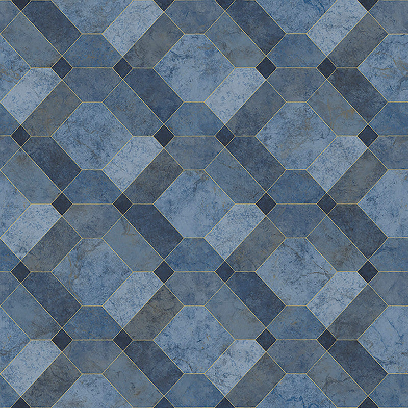 media image for Geo Contemporary Wallpaper in Blue 28