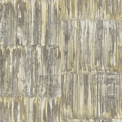 product image of Foil Abstract Wallpaper in Yellow/Grey 56