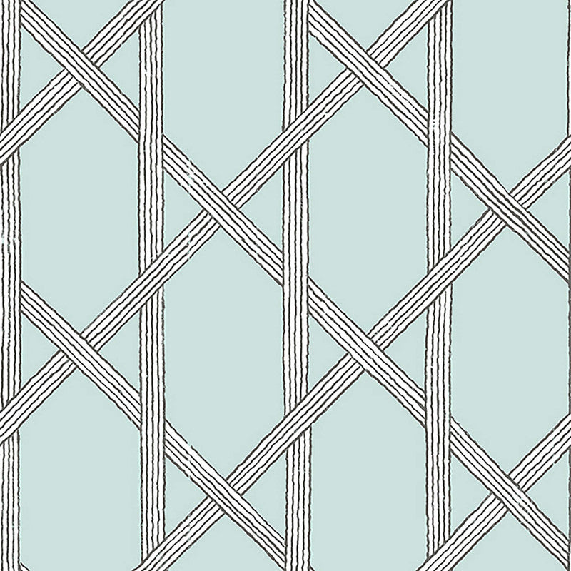 media image for Trellis Large-Scale Wallpaper in Grey/Blue 248