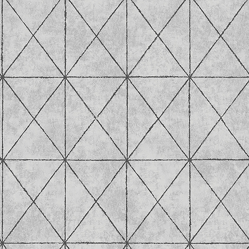 media image for Geo Diamond Contemporary Wallpaper in Silver 217