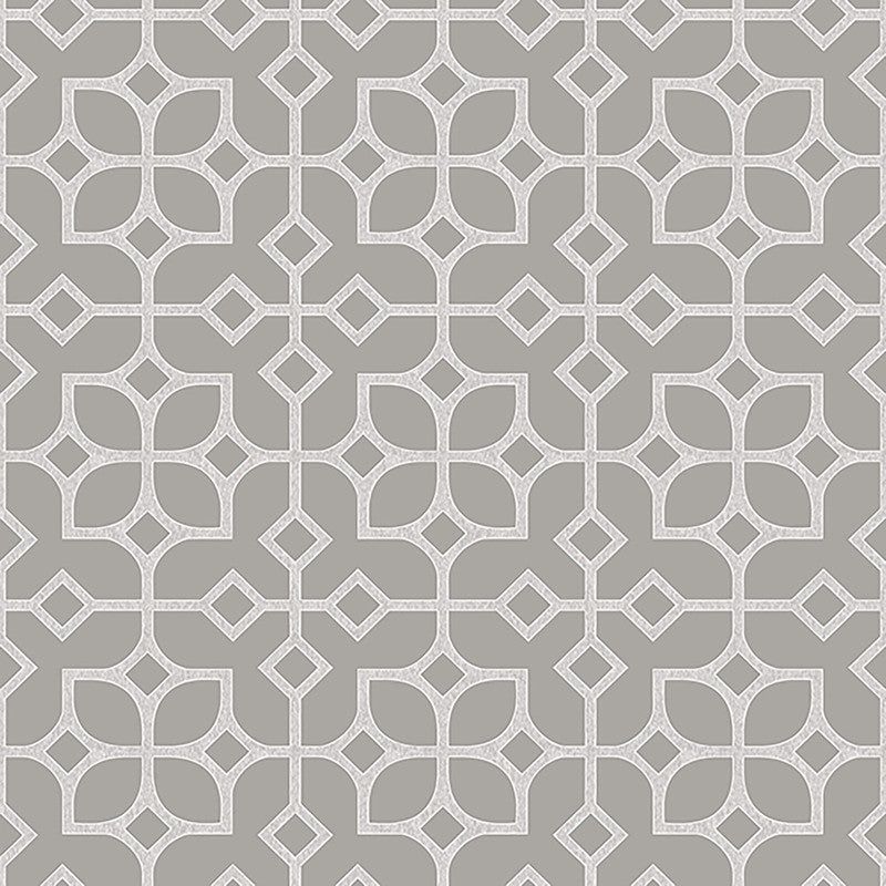 media image for Trellis Style Wallpaper in Teal/Cream 25