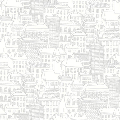 product image of Dotted Abstract Wallpaper in Grey/Ivory 58