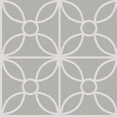 product image for Trellis Textured Wallpaper in Dark Grey/Cream 95