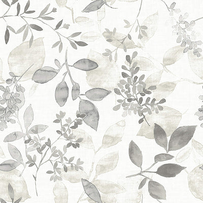 product image of Botanical Leaf Wallpaper in Grey/Cream 567