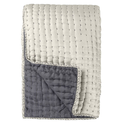 product image of chenevard silver and slate pure silk quilt and shams design by designers guild 1 579