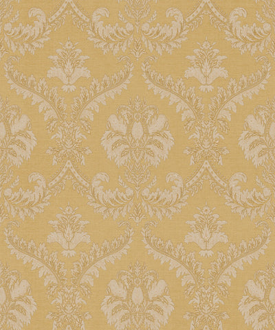 product image for Damasco Wallpaper in Golden Yellow 34