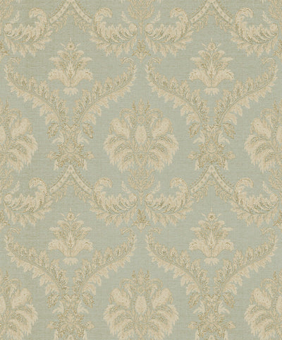 product image for Damasco Wallpaper in Tiffany Blue 19