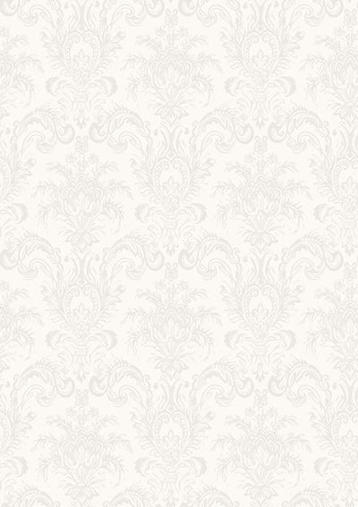 product image of Damasco Wallpaper in White 551