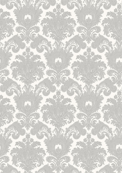 product image of Damasco Wallpaper in Silver/White 524