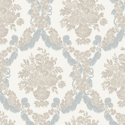 product image of Damasco Wallpaper in Celeste/Ivory 558