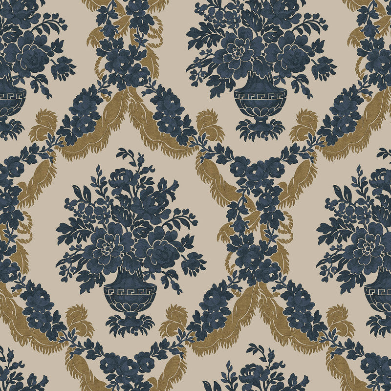 media image for Damasco Wallpaper in Blue/Beige 233