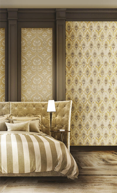 product image for Damasco Wallpaper in Ochre 66