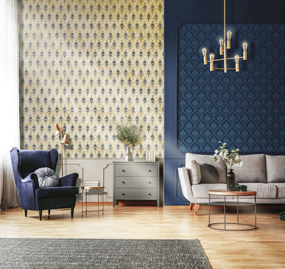 product image for Damasco Wallpaper in Navy 66