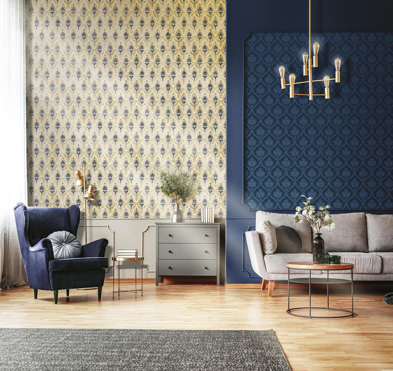 media image for Damasco Wallpaper in Navy 24