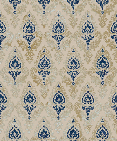 product image of Damasco Wallpaper in Navy 580