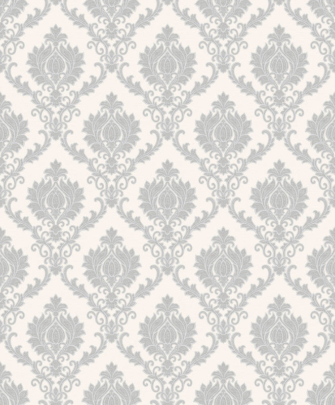 media image for Damasco Wallpaper in Metallic/Ivory 211