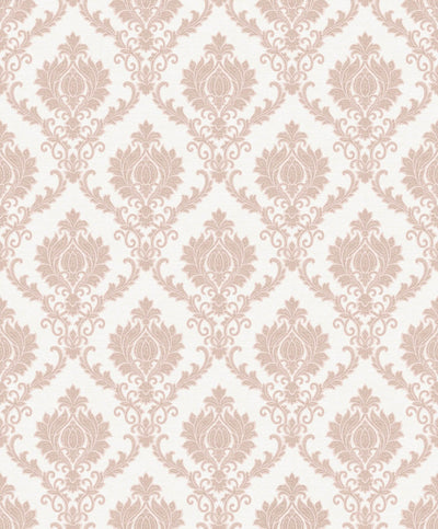 product image of Damasco Wallpaper in Pink/Neutrals/Ivory 533