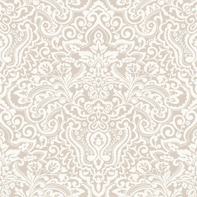 product image of Damasco Wallpaper in Dove/White 577