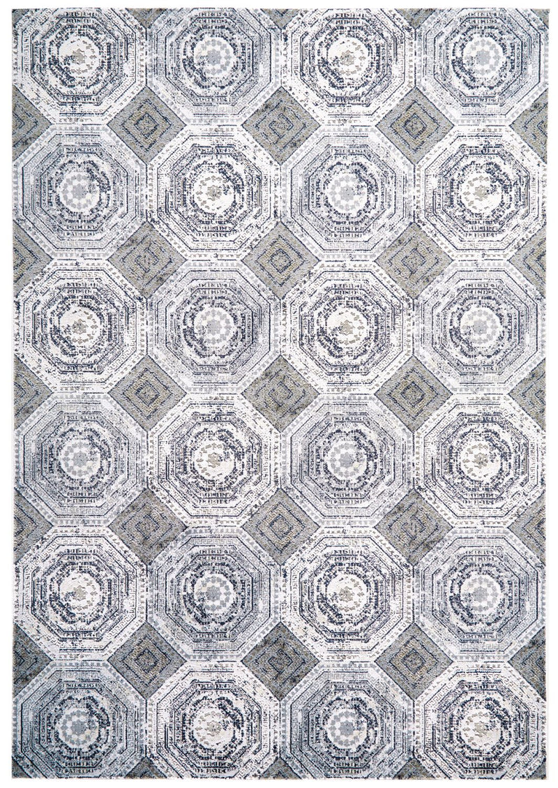 media image for Crowford White and Gray Rug by BD Fine Flatshot Image 1 252
