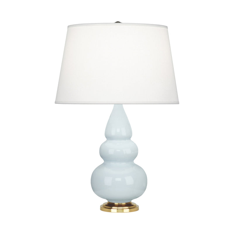 media image for small triple gourd baby blue glazed ceramic accent table lamp by robert abbey ra 251x 1 233