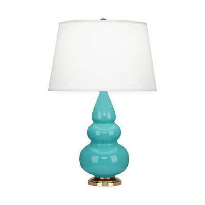 product image of small triple gourd egg blue glazed ceramic accent table lamp by robert abbey ra 252x 1 514