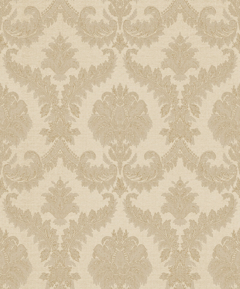 media image for Damasco Imperiale Beige Wallpaper from Cottage Chic Collection by Galerie Wallcoverings 27