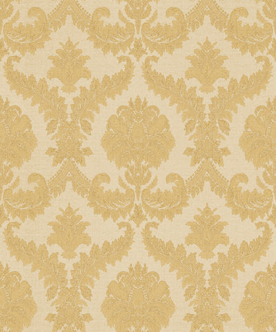 product image of Damasco Imperiale Yellow Wallpaper from Cottage Chic Collection by Galerie Wallcoverings 537