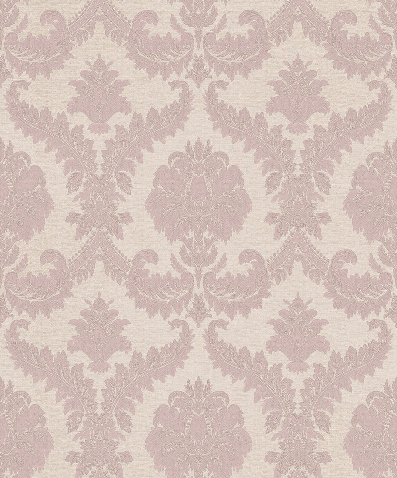 media image for Damasco Imperiale Pink Wallpaper from Cottage Chic Collection by Galerie Wallcoverings 255