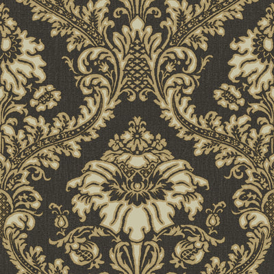 product image of Damasco Superior Black/Beige Wallpaper from Cottage Chic Collection by Galerie Wallcoverings 538