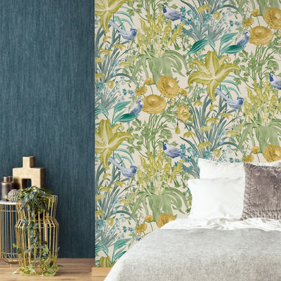 product image for Tuvalu Blueberry Wallpaper from the Tropical Collection by Galerie Wallcoverings 63