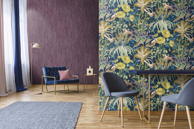 product image for Moorea Blueberry Wallpaper from the Tropical Collection by Galerie Wallcoverings 29