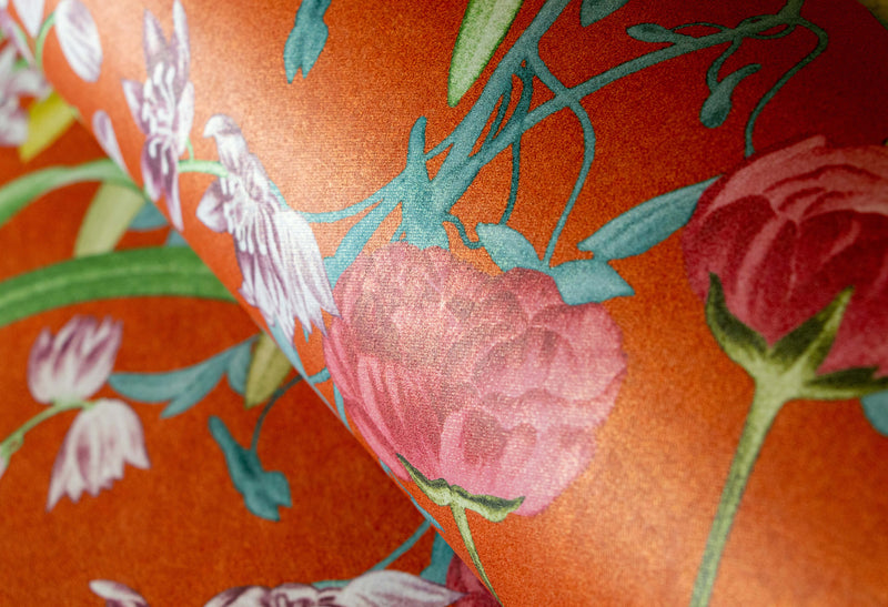 media image for Moorea Red Apple Wallpaper from the Tropical Collection by Galerie Wallcoverings 295