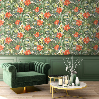 product image for Palau Avocado Wallpaper from the Tropical Collection by Galerie Wallcoverings 64