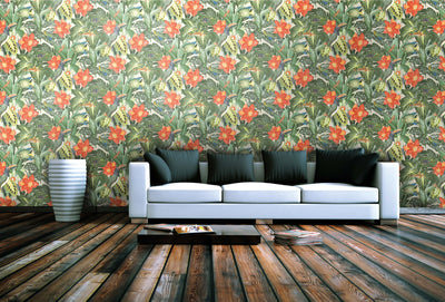 product image for Palau Avocado Wallpaper from the Tropical Collection by Galerie Wallcoverings 30