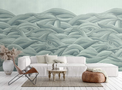 product image for Waves Aqua Wall Mural from the Crafted Collection by Galerie Wallcoverings 75