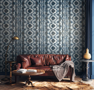 product image for Batik Indigo Wallpaper from the Crafted Collection by Galerie Wallcoverings 55