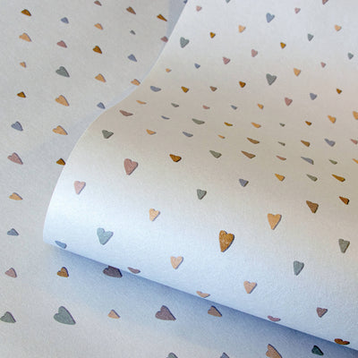 product image for Colored Hearts Light Blue Wallpaper from the Great Kids Collection by Galerie Wallcoverings 27