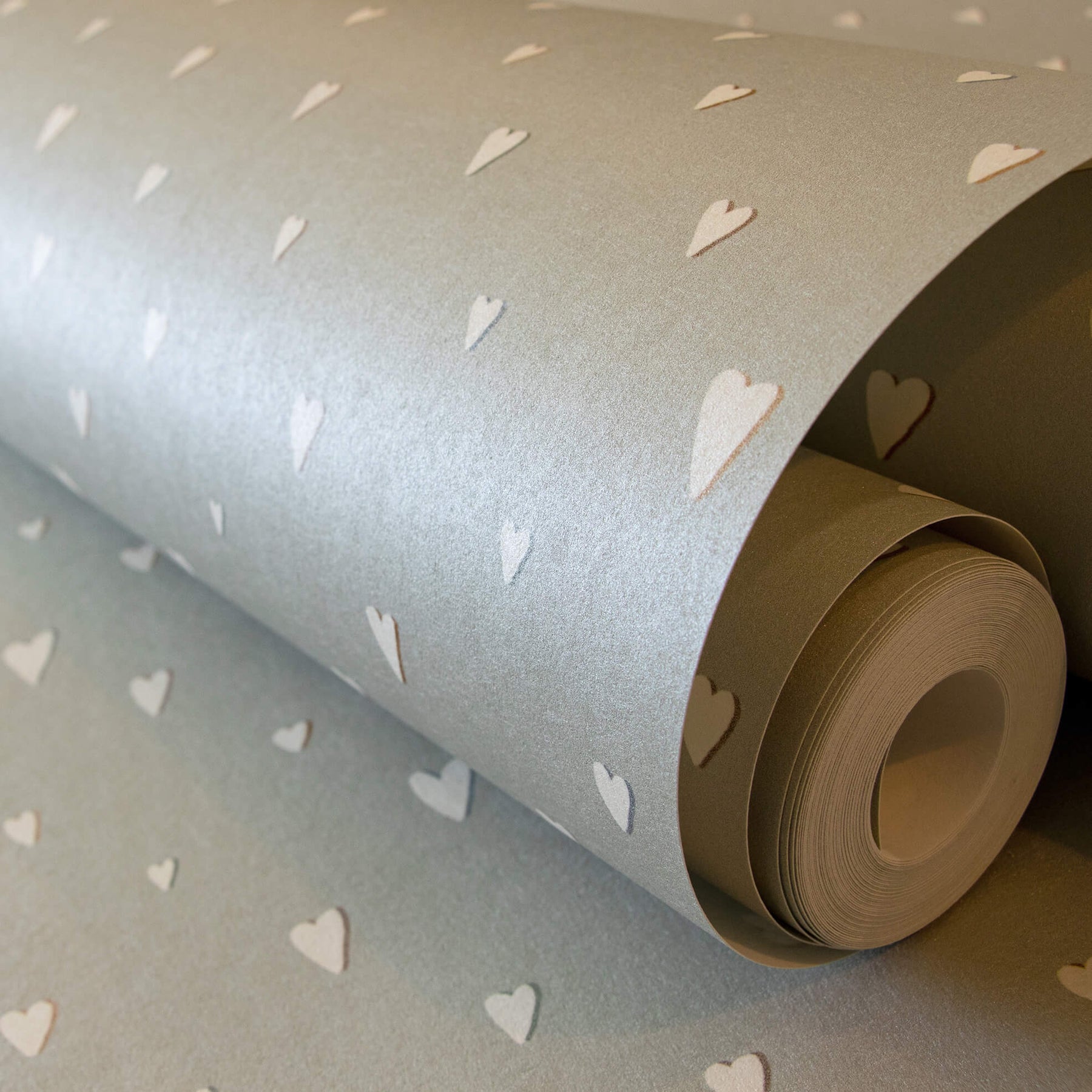 Shop Hearts Sage Wallpaper from the Great Kids Collection | Burke Decor