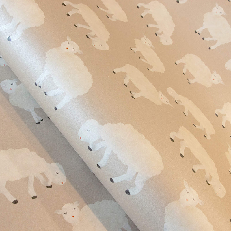 media image for Sweet Sheep Beige Wallpaper from the Great Kids Collection by Galerie Wallcoverings 283