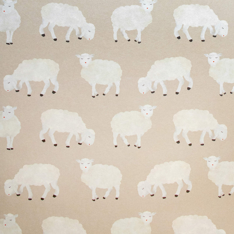 media image for Sweet Sheep Beige Wallpaper from the Great Kids Collection by Galerie Wallcoverings 242