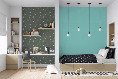 product image for Super Space Dark Green Wallpaper from the Great Kids Collection by Galerie Wallcoverings 65