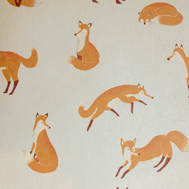 media image for sample friendly foxes pearl wallpaper from the great kids collection by galerie wallcoverings 1 273