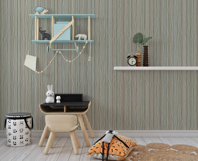 product image for Stripes Dark Green Wallpaper from the Great Kids Collection by Galerie Wallcoverings 8
