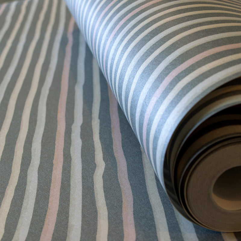 media image for Stripes Dark Blue Wallpaper from the Great Kids Collection by Galerie Wallcoverings 278